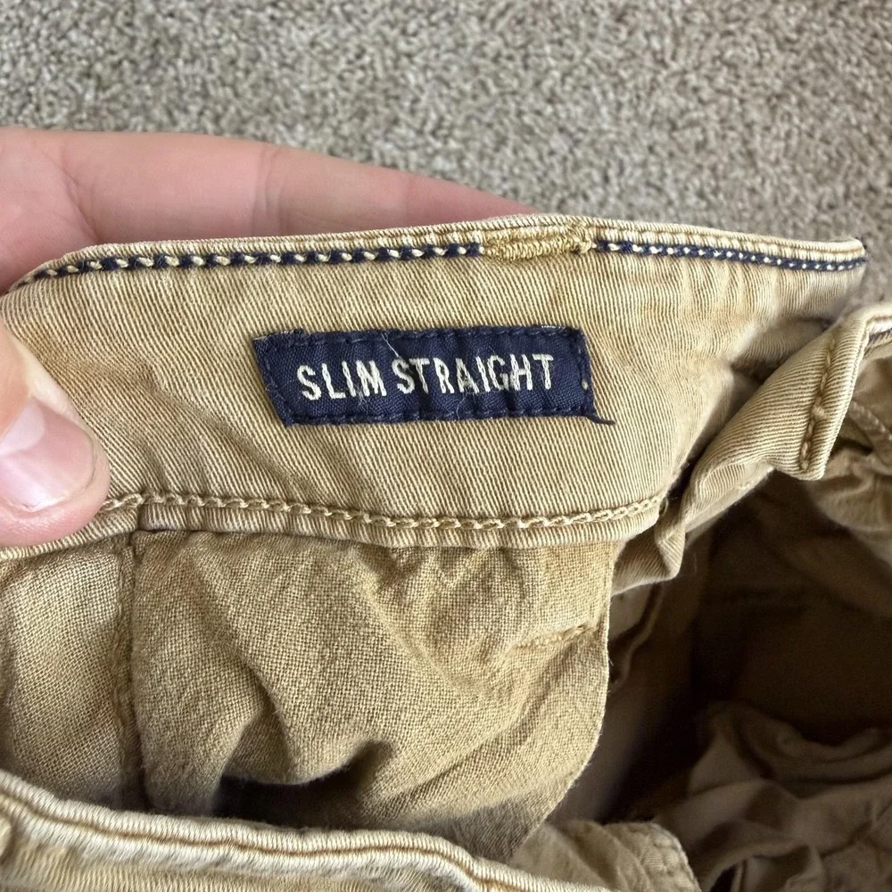 American Eagle Outfitters Active Flex Pants Mens 32x30 Beige Chino Stretch